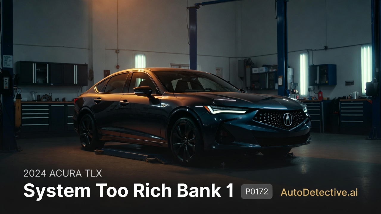 2024 Acura TLX - P0172 Code: System Too Rich Bank 1